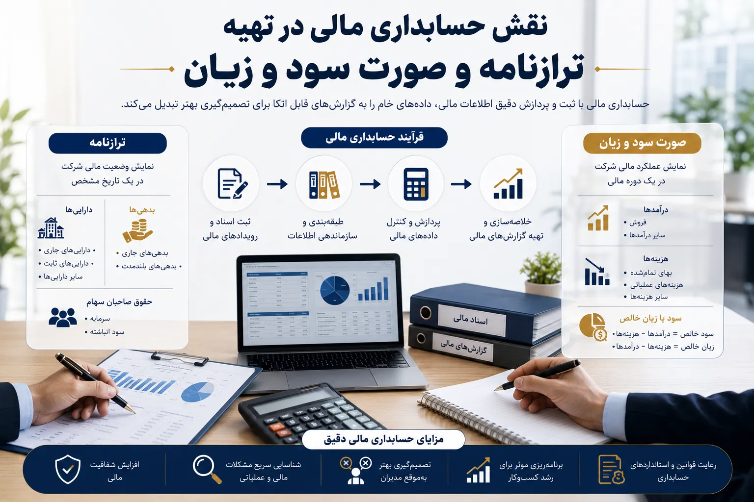 نقش حسابداری مالی در تهیه ترازنامه و صورت سود و زیان
